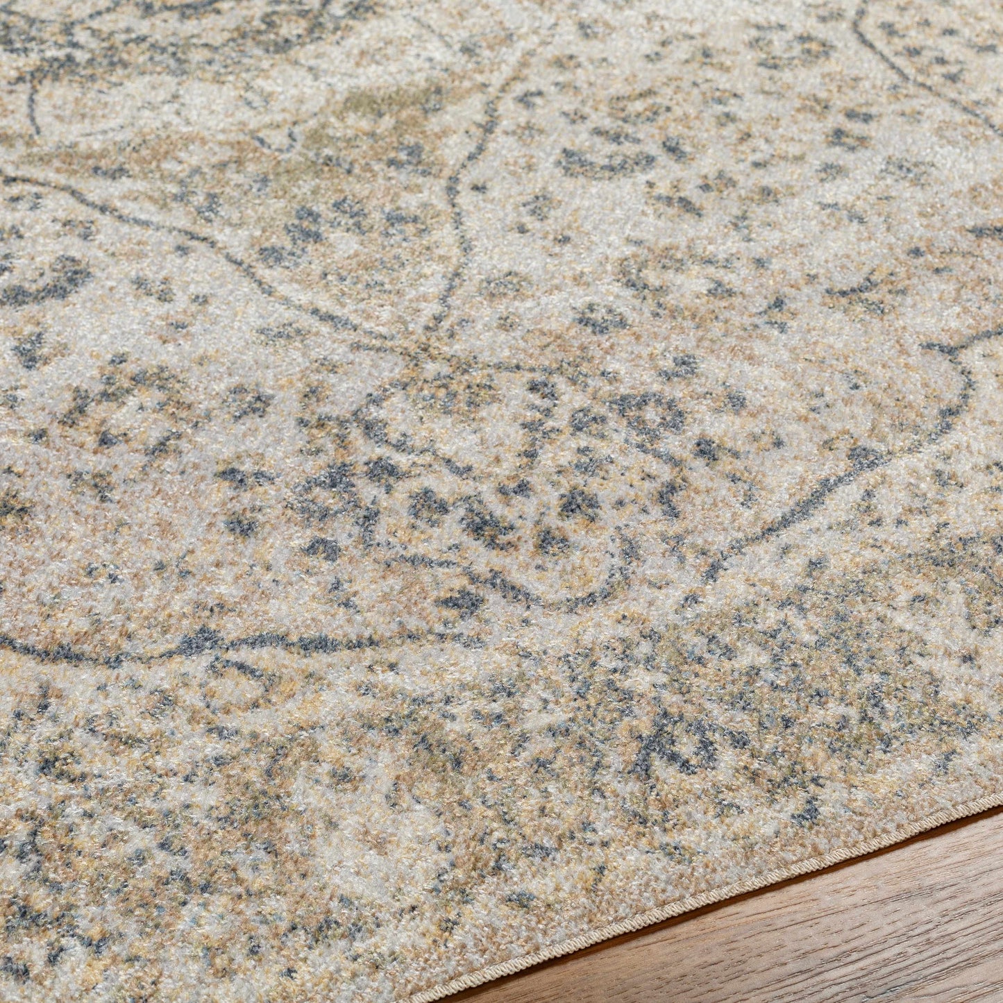 Washable Flat Pile Area Rug - Soft Durable Modern Design