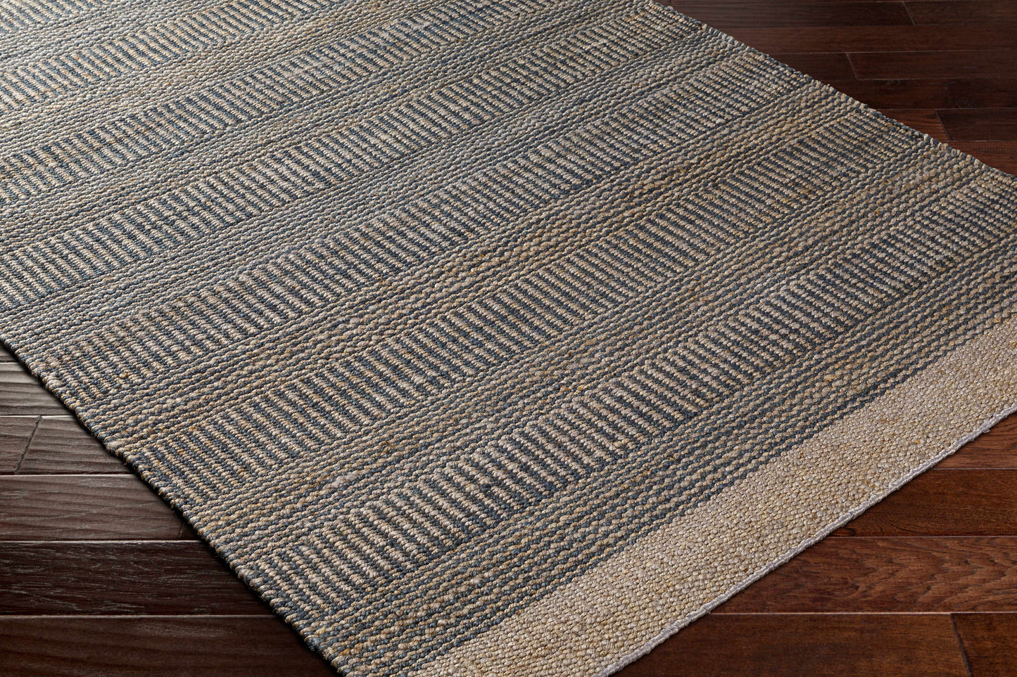 Navy Jute Area Rug - Stylish Durable Home Decor