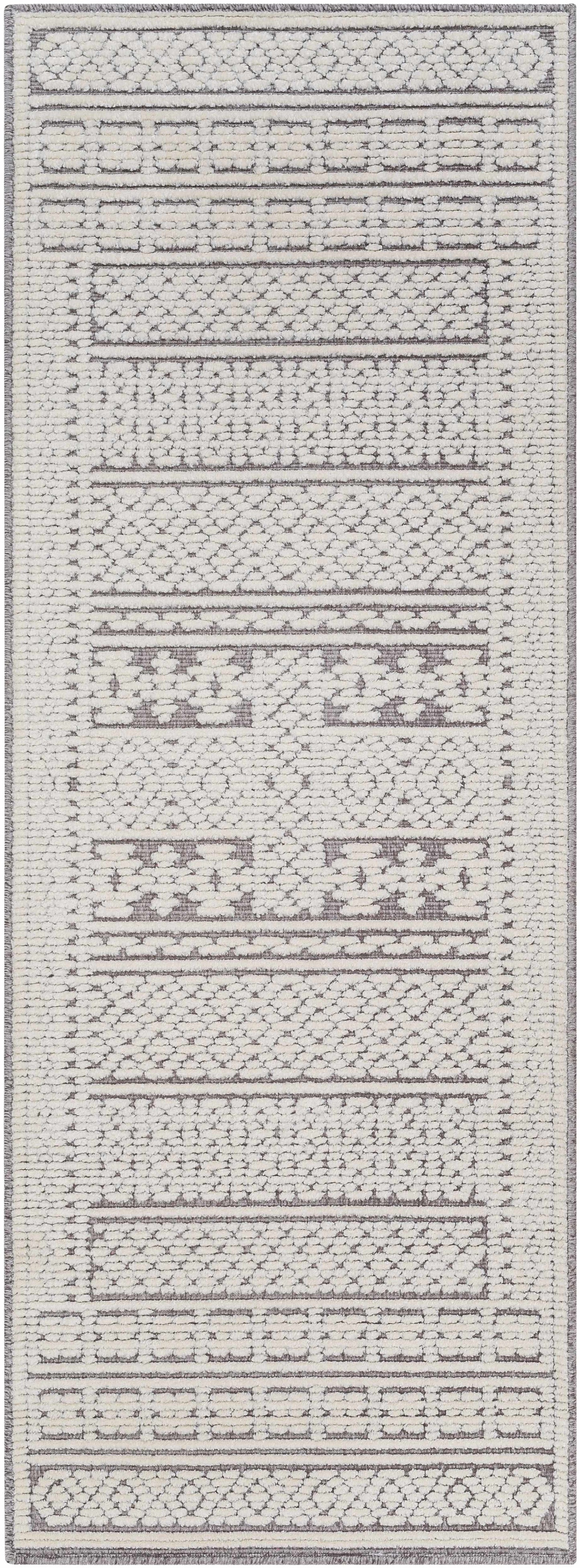 Cream Gray Washable Area Rug - Clearance Sale