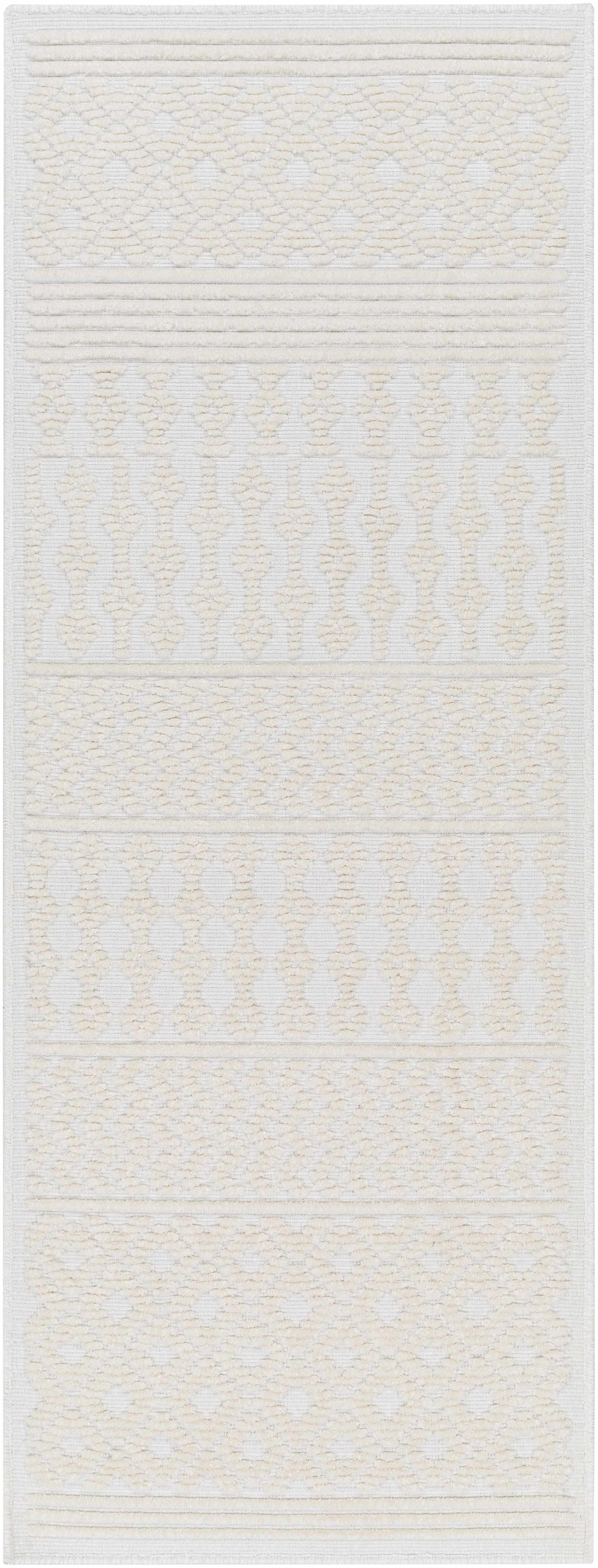 Washable White Area Rug - Stylish Drago Design for Modern Homes