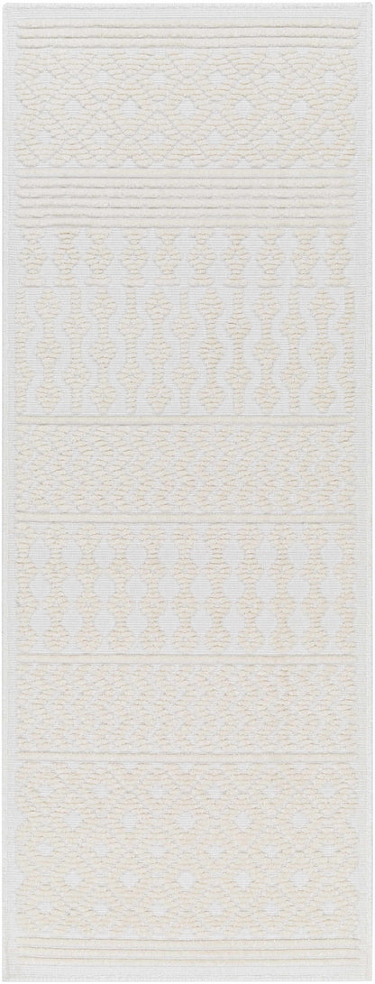 Washable White Area Rug - Stylish Drago Design for Modern Homes