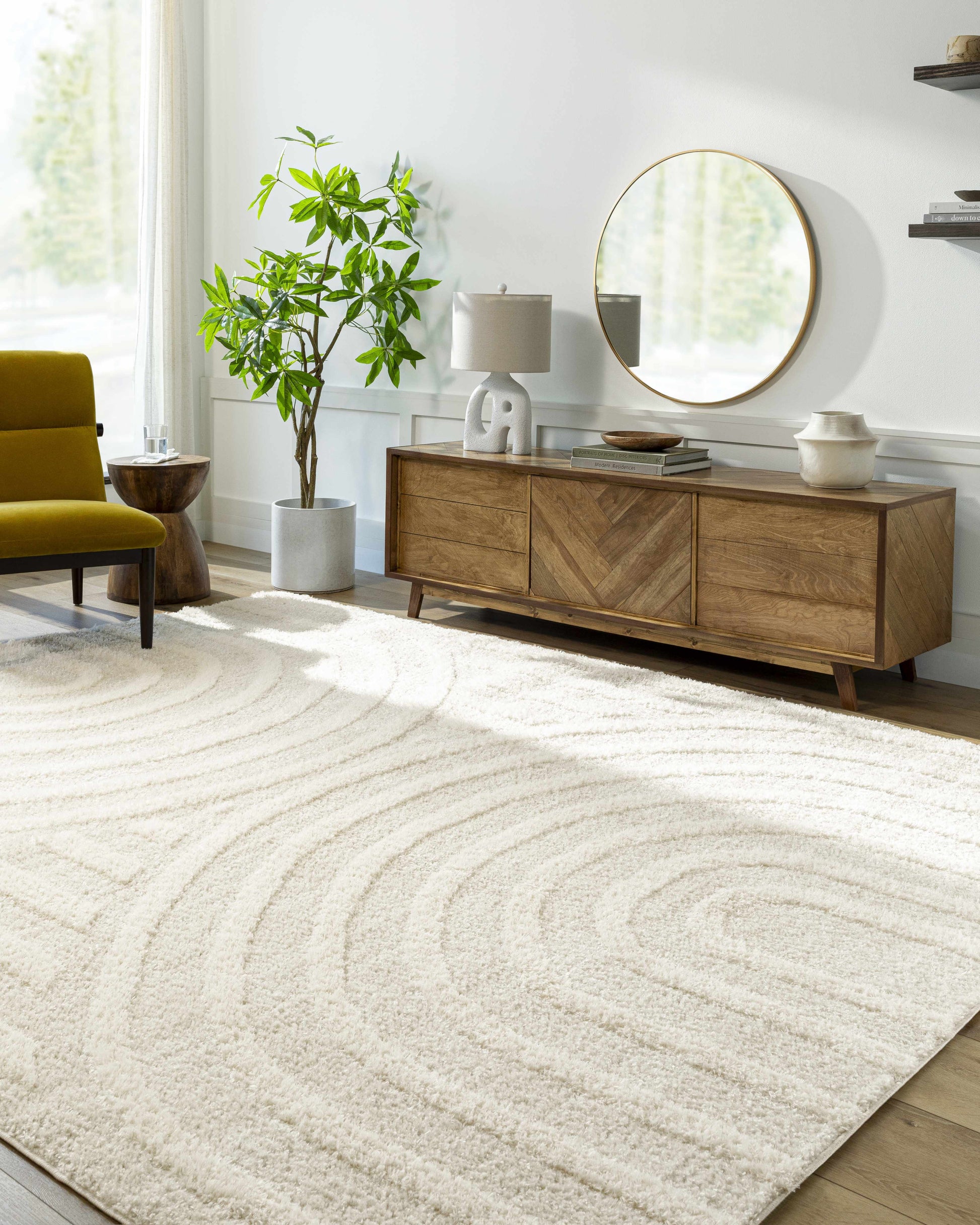 Arnel cream home rug