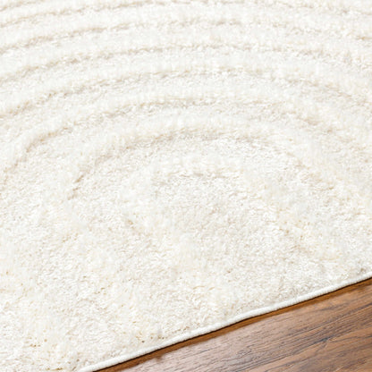 Arnel low pile cream rug