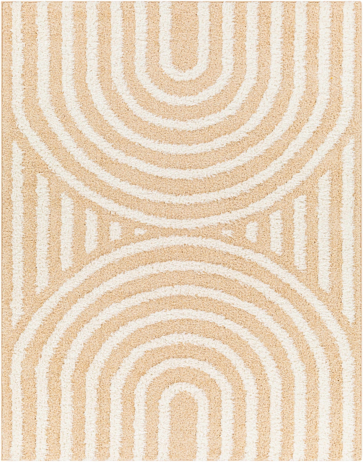 Beige Arnel Area Rug - Soft Modern Cozy Design