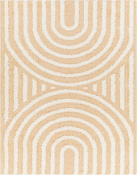 Beige Arnel Area Rug - Soft Modern Cozy Design