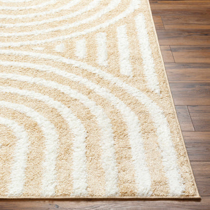 Beige Arnel Area Rug - Soft Modern Cozy Design