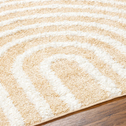 Beige Arnel Area Rug - Soft Modern Cozy Design