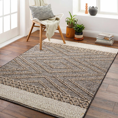 Areli beige charcoal rug