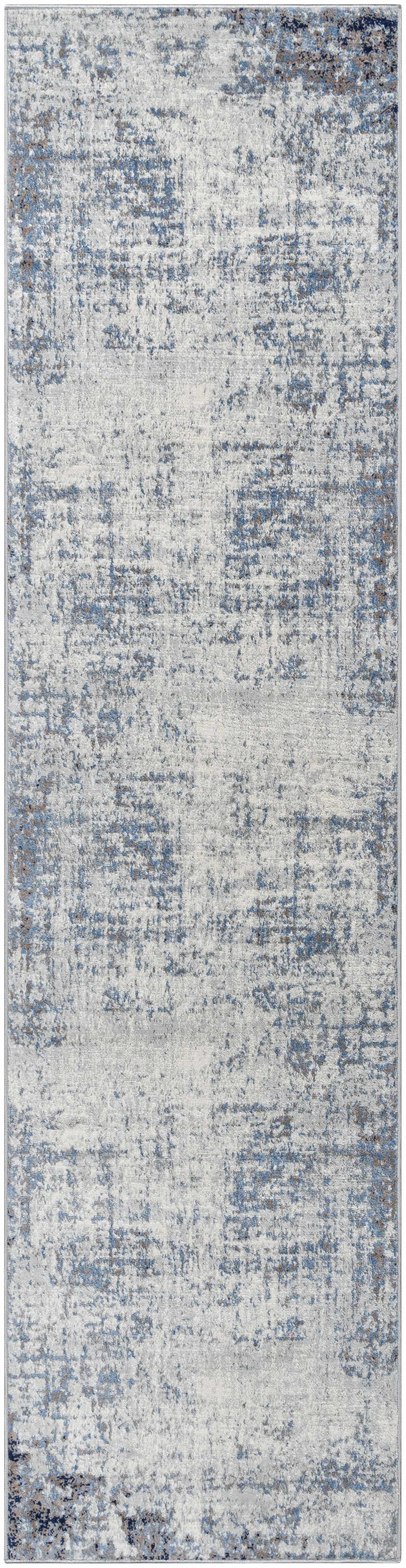 Texanna BlueGray Abstract Area Rug - Modern Home Décor