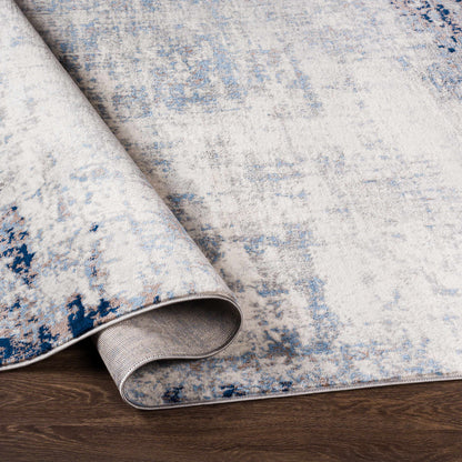 Texanna BlueGray Abstract Area Rug - Modern Home Décor