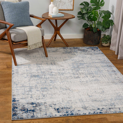 Texanna BlueGray Abstract Area Rug - Modern Home Décor