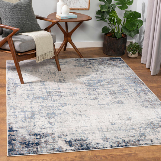 Texanna BlueGray Abstract Area Rug - Modern Home Décor