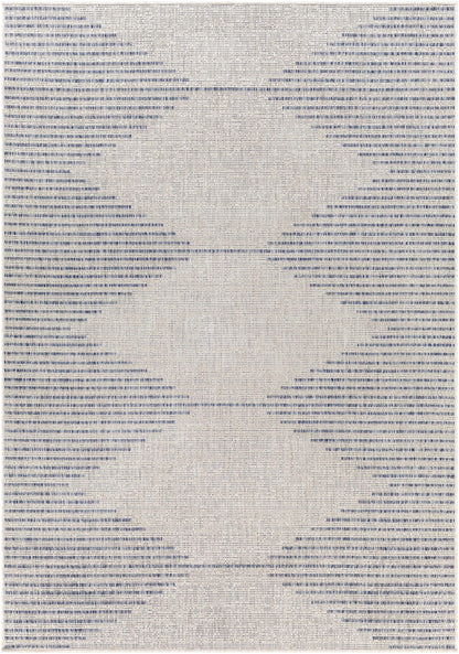 Gray Blue Outdoor Area Rug - Patio and Deck Mat