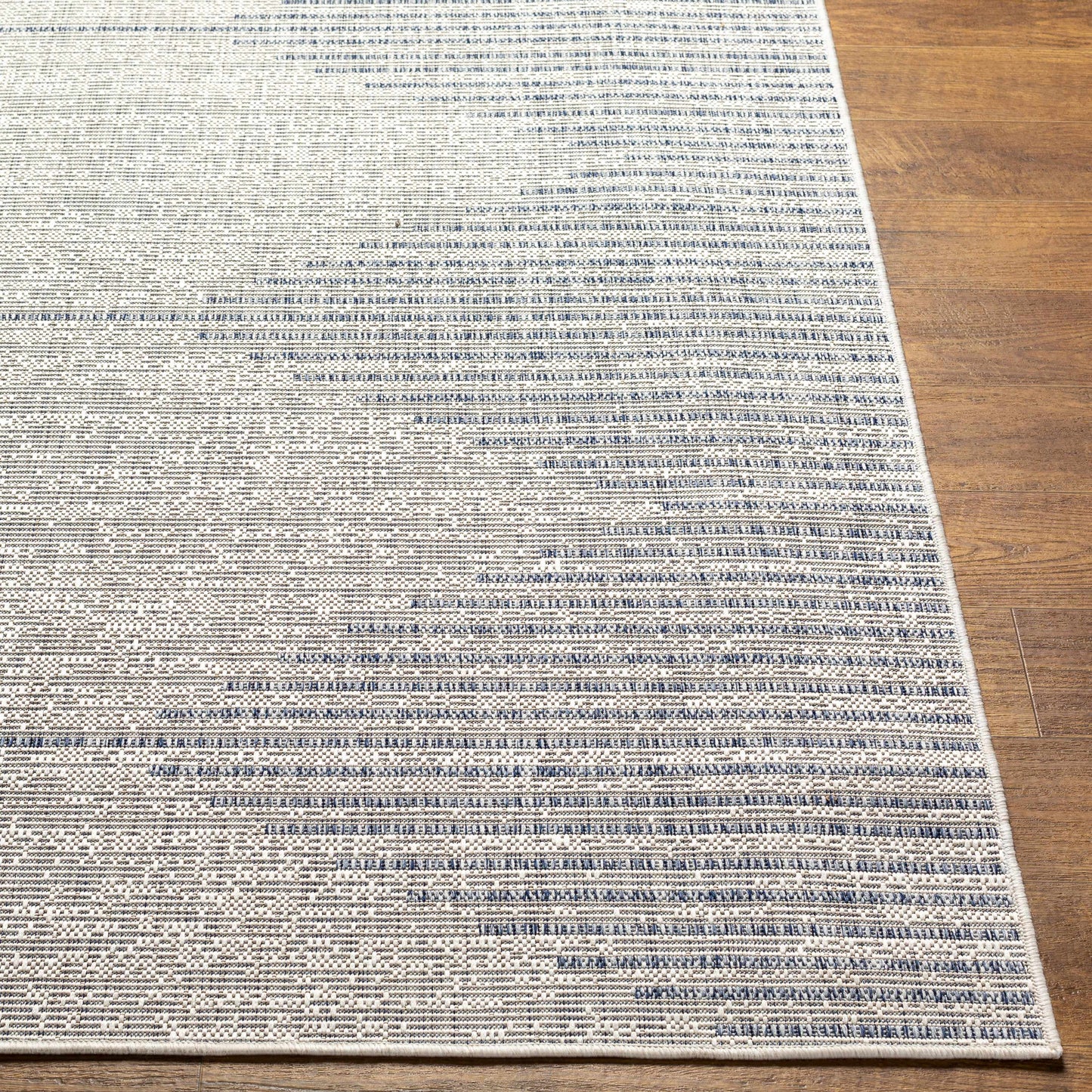 Gray Blue Outdoor Area Rug - Patio and Deck Mat