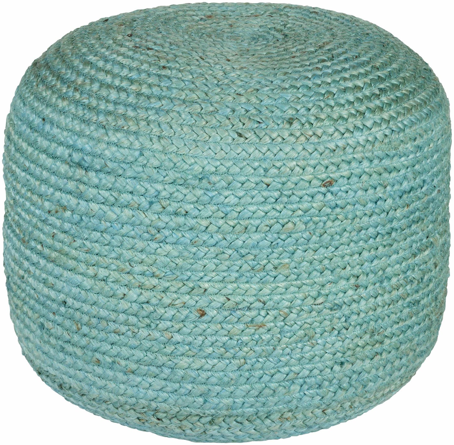 Knitted Aqua Jute Pouf Jenkinjones Cozy Living Room Decor