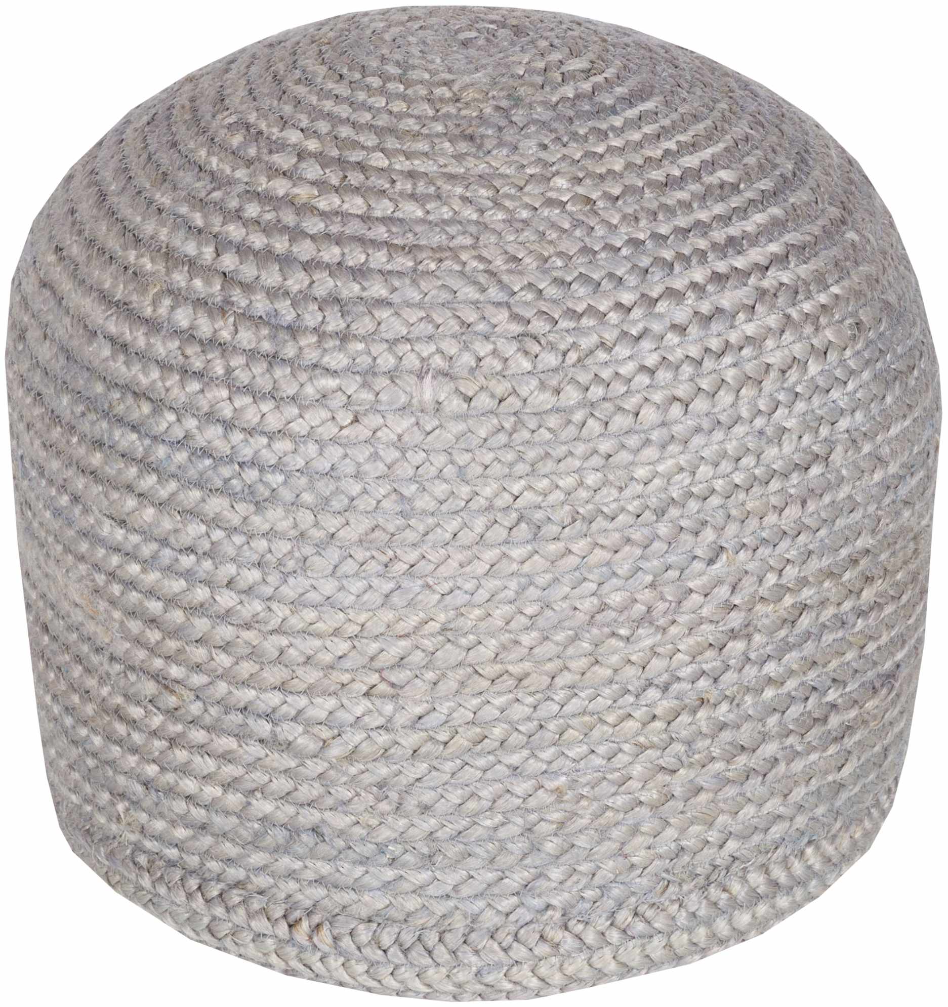 Knitted jute pouf