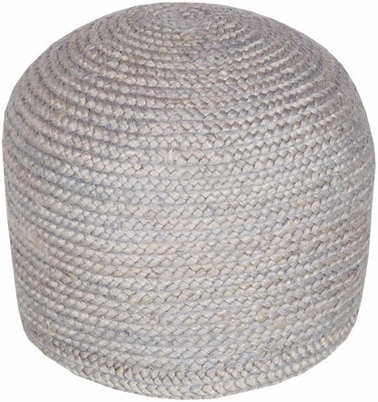 Knitted jute pouf