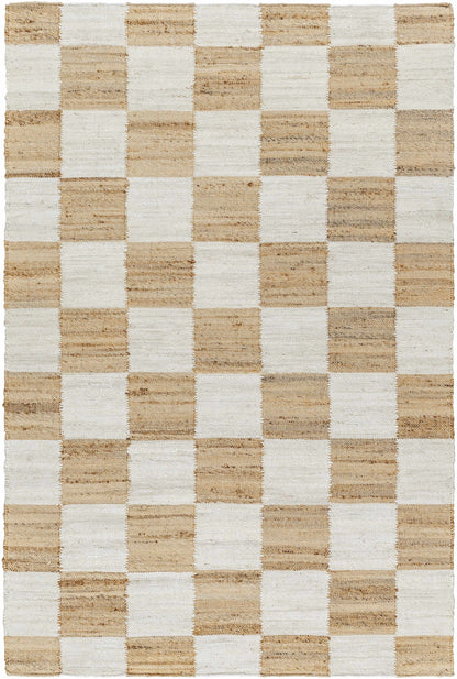 Checkered Jute Area Rug - Eco-Friendly Stylish Floor Decor