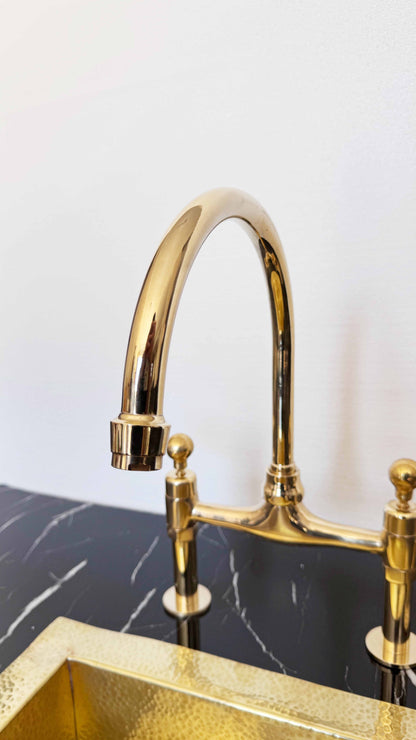 unlacquered brass faucet