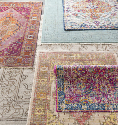 Burgundy Area Rug - Colorful Living Room  Bedroom Décor