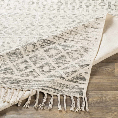 Hand Woven Cotton Rug - Stylish Durable Valyermo Beige Home Accent