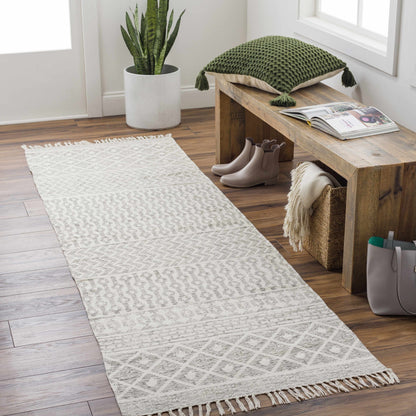 Hand Woven Cotton Rug - Stylish Durable Valyermo Beige Home Accent
