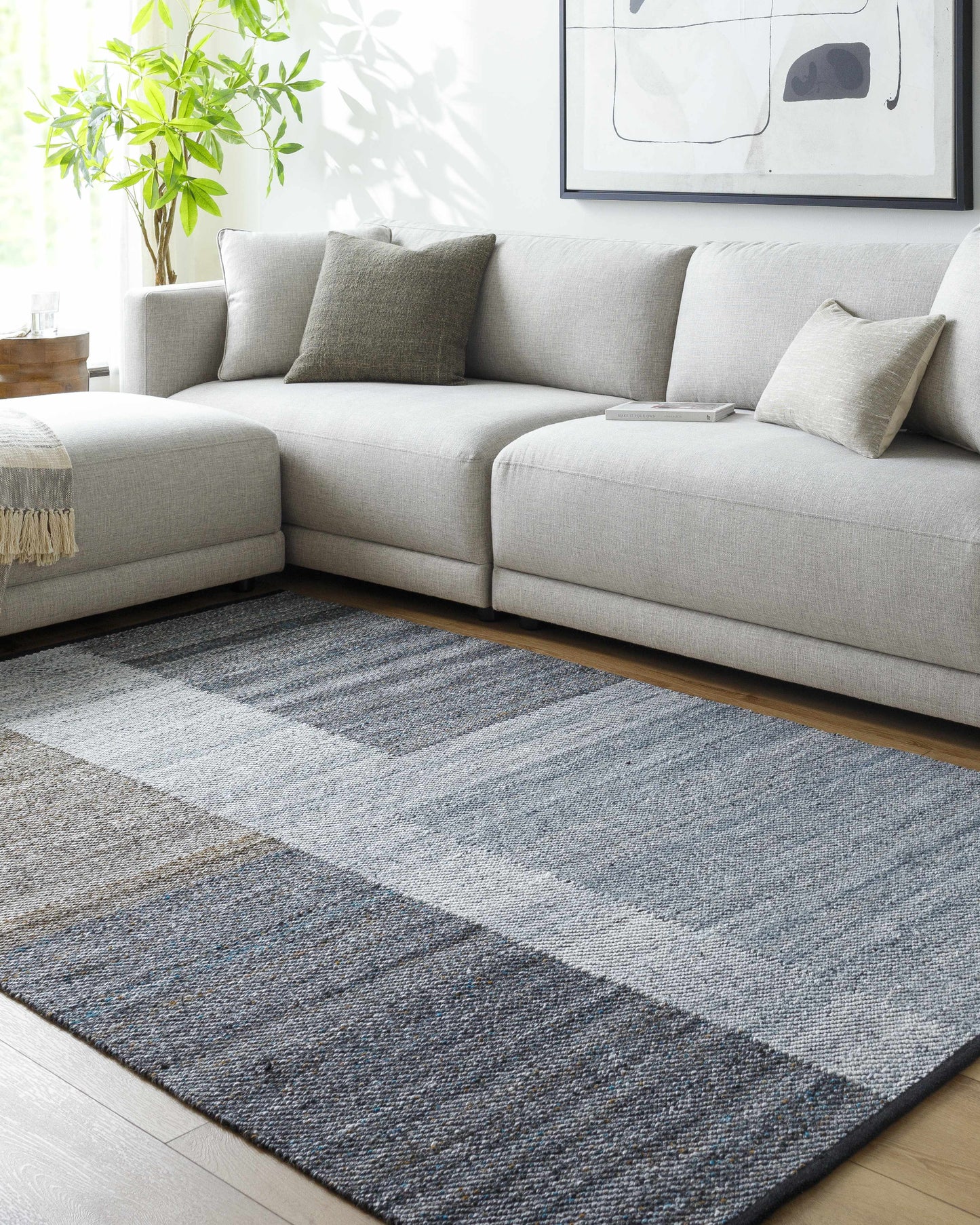 Modern Area Rug - Soft Durable Design for Living Room  Bedroom