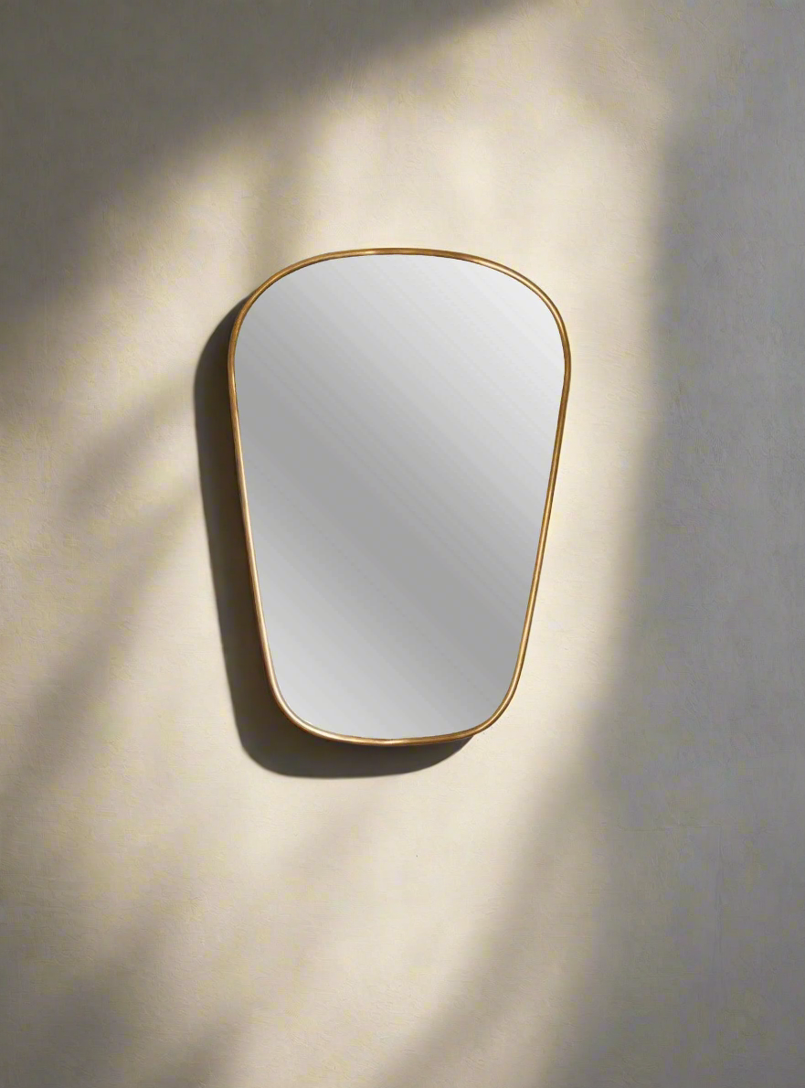 wall brass mirror