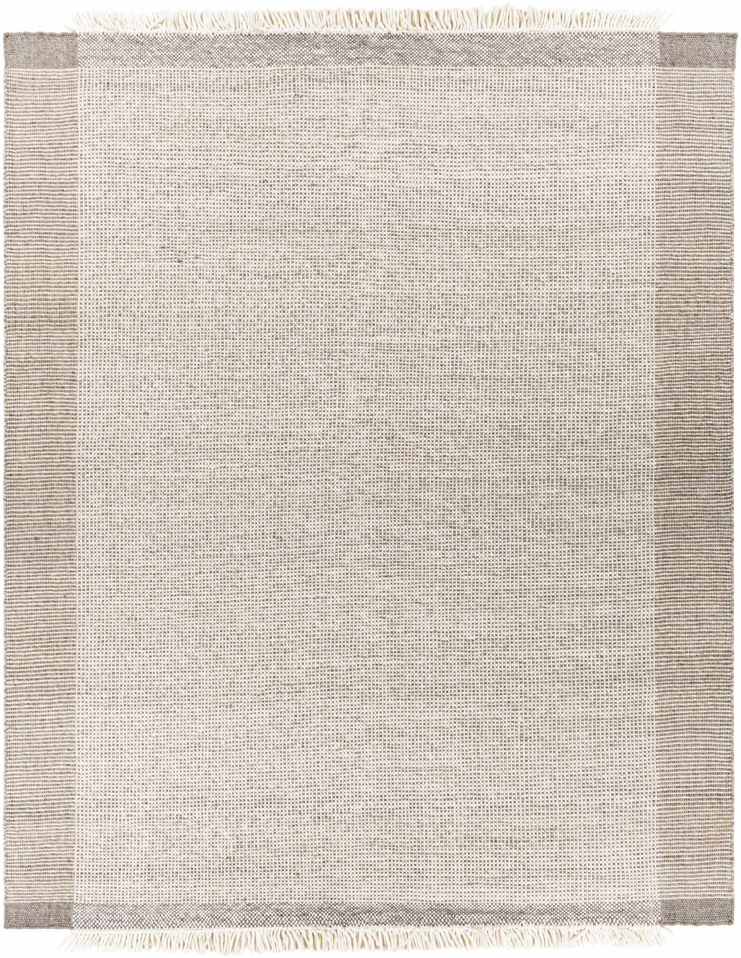 Beige Grid Wool Area Rug - Cozy Stylish Home Décor