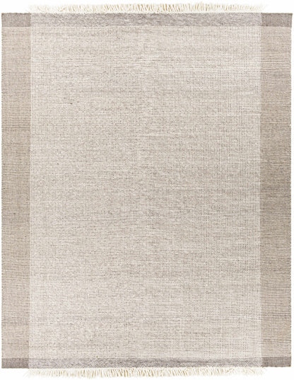 Beige Grid Wool Area Rug - Cozy Stylish Home Décor
