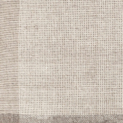 Beige Grid Wool Area Rug - Cozy Stylish Home Décor