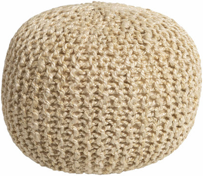 Handwoven jute floor pouf
