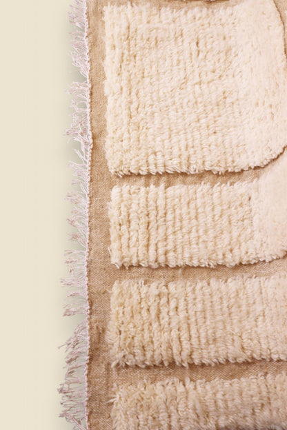 Ayla Berber Moroccan Rug – Handwoven Cream Wool Area Rug