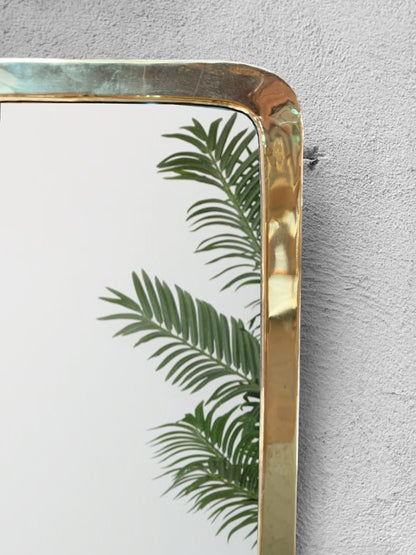 Decorative brass mirror