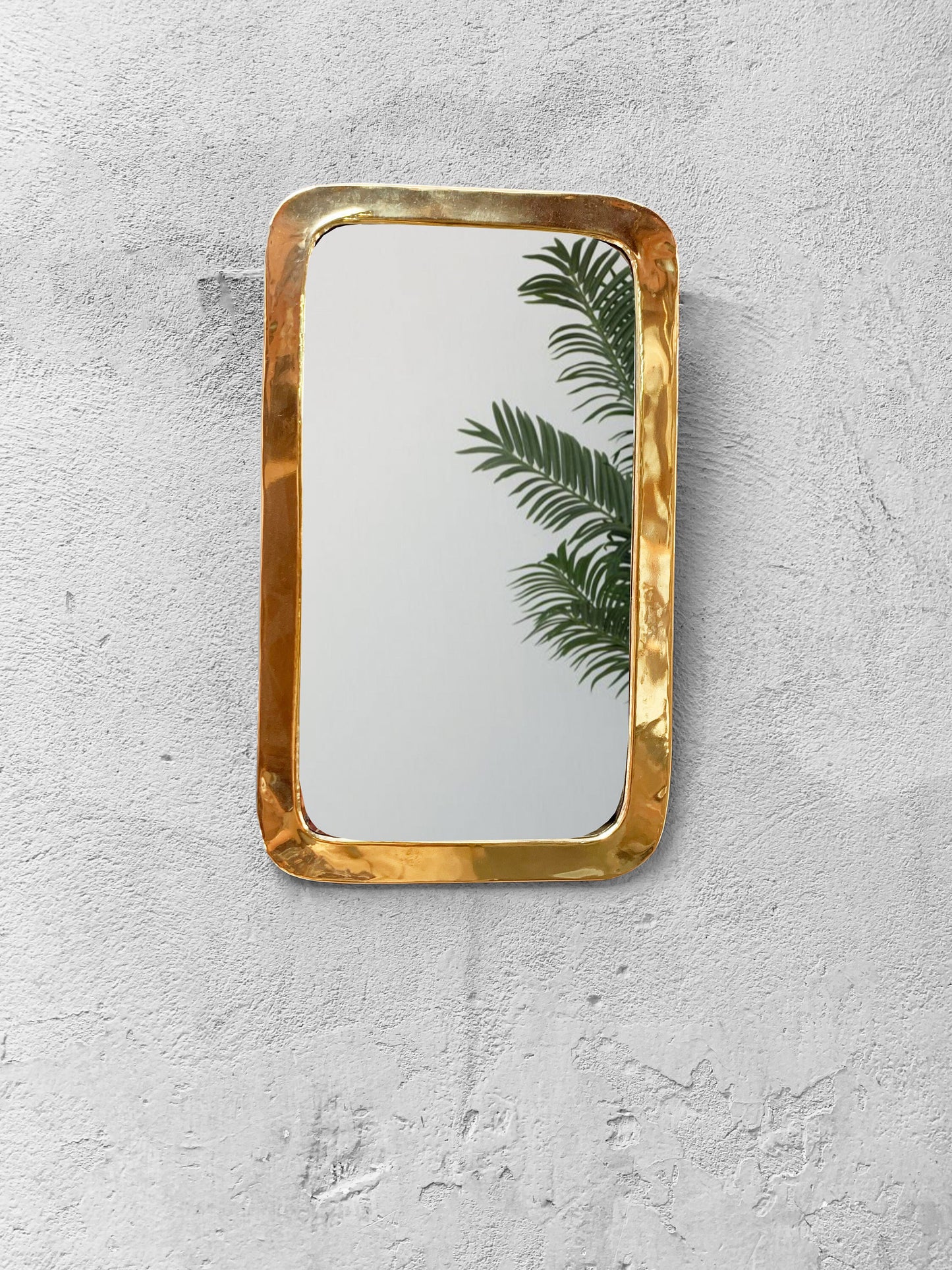 Gold brass mirror