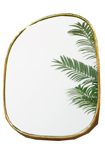 irregular Brass Mirror - Handmade Bathroom Wall Mirror
