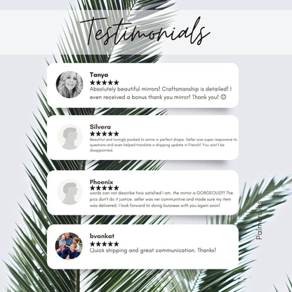 Miroir rectangulaire en laiton doré - Miroir avec cadre en laiton non laqué