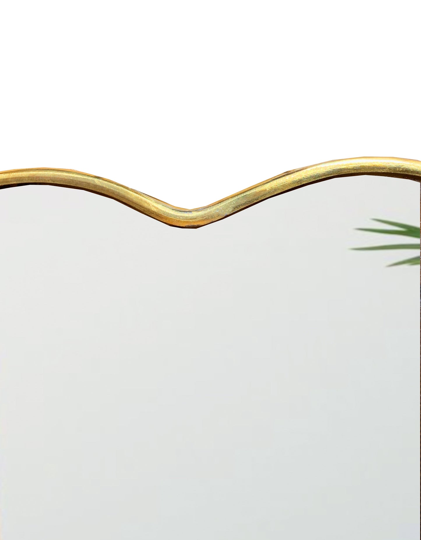 Miroir en laiton fait main en forme de cœur doré