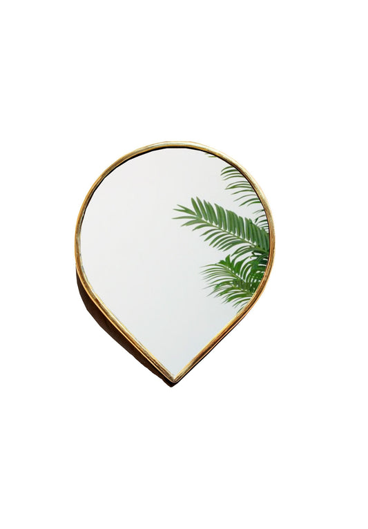 Brass Teardrop Mirror - Handmade Wall Mirror