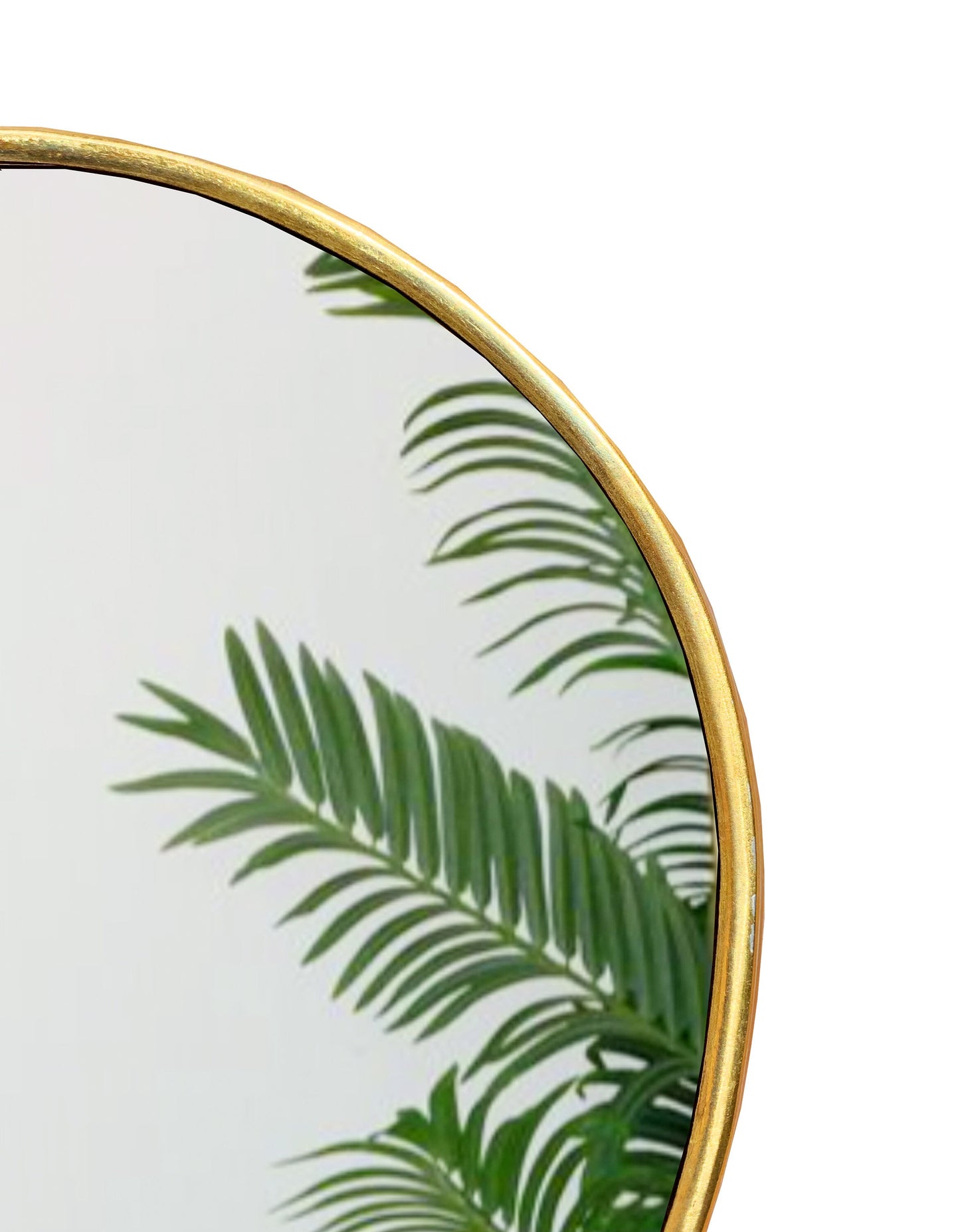 Miroir en laiton fait main en forme de cœur doré