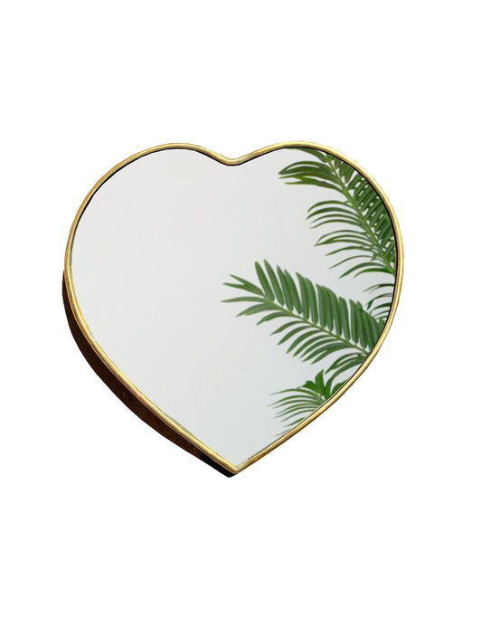 Handmade Brass Golden Heart Brass Mirror