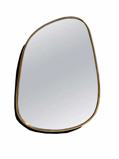 Asymmetrical Wall Mirror - Handmade Brass Frame Mirror