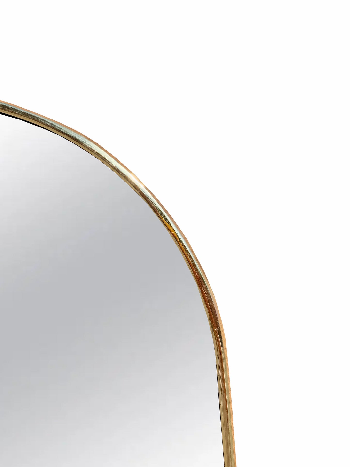Unlacquered Brass Arch Mirror - Customized Brass Mirror