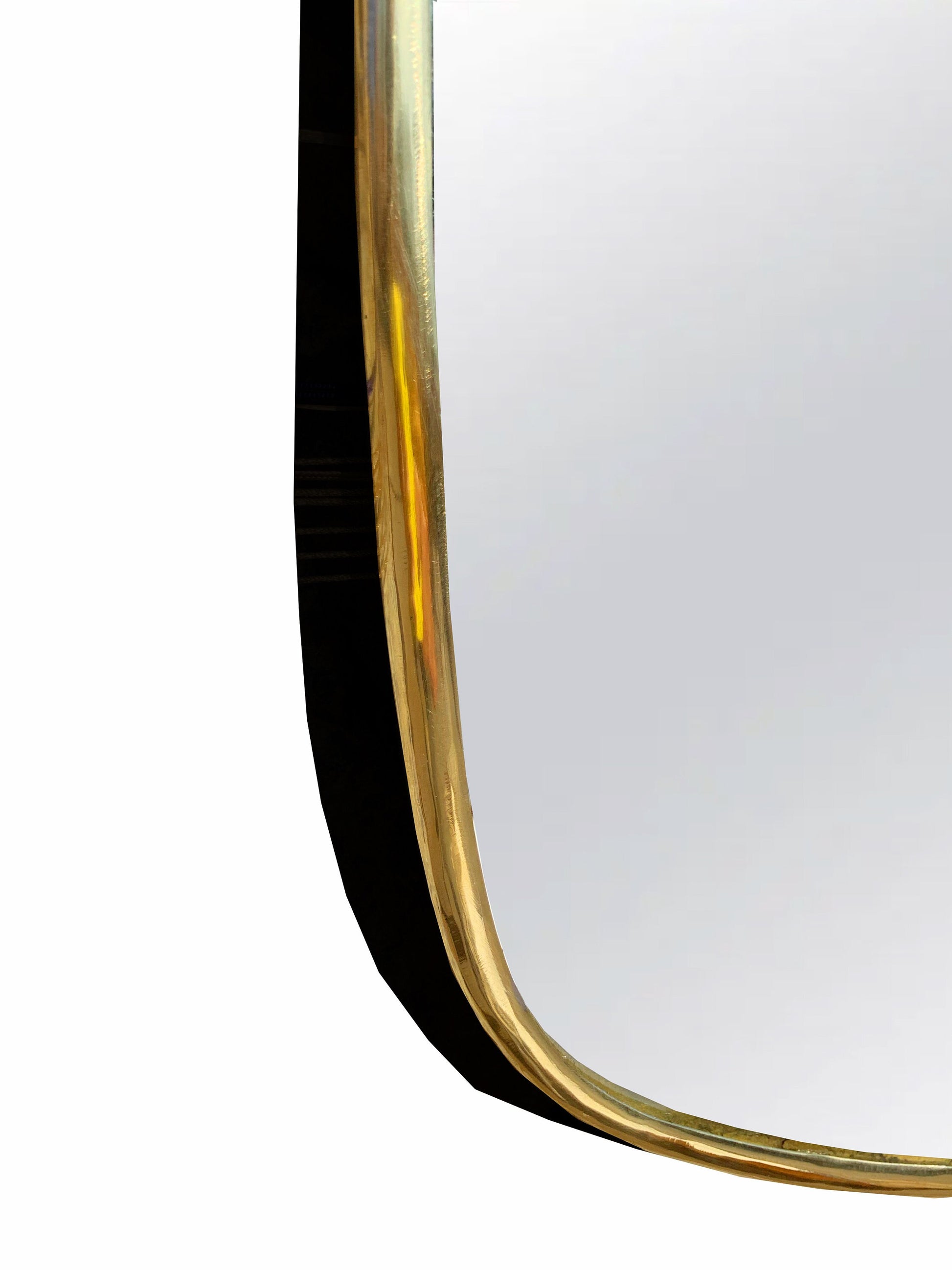 Oblong Brass Mirror