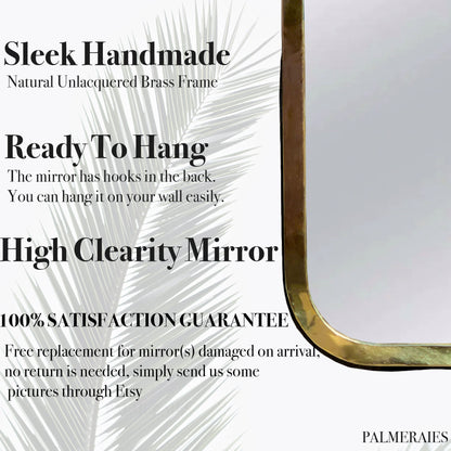 Asymmetrical Mirror Wall Brass Mirror