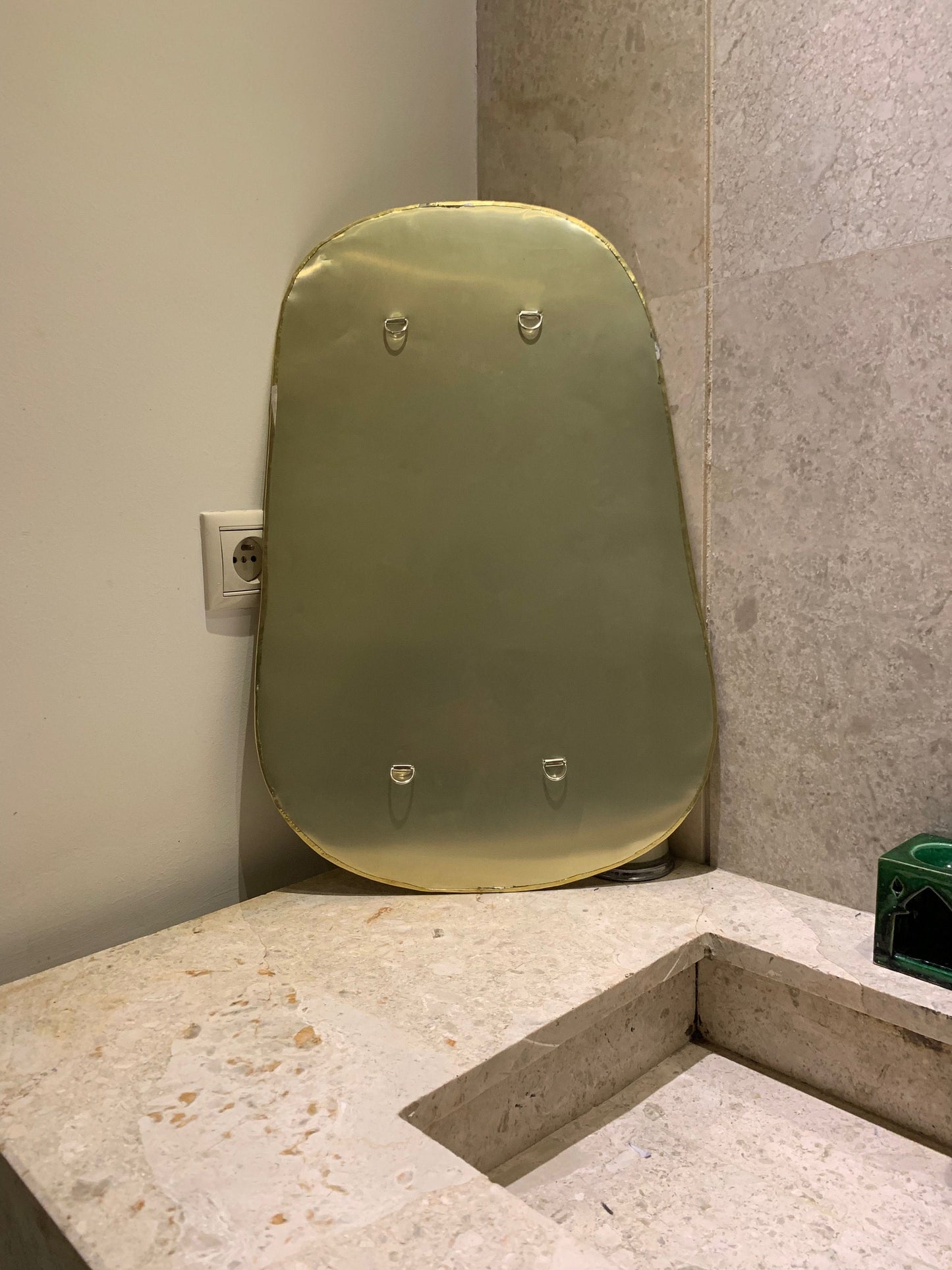 Gold Mirror, Brass Mirror, Handmade Mirror, Bathroom Mirror, Golden wall Mirror