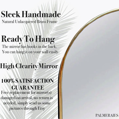 Gold Wall Brass Mirror - Triangle Mirror