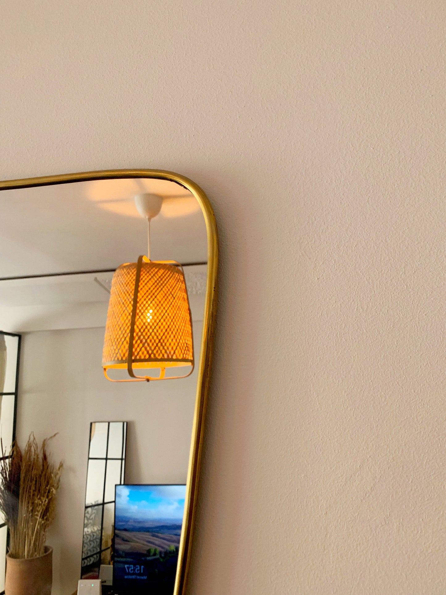 Gold Wall Brass Mirror - Triangle Mirror