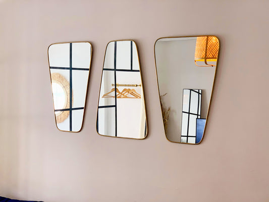 Gold Wall Brass Mirror - Triangle Mirror