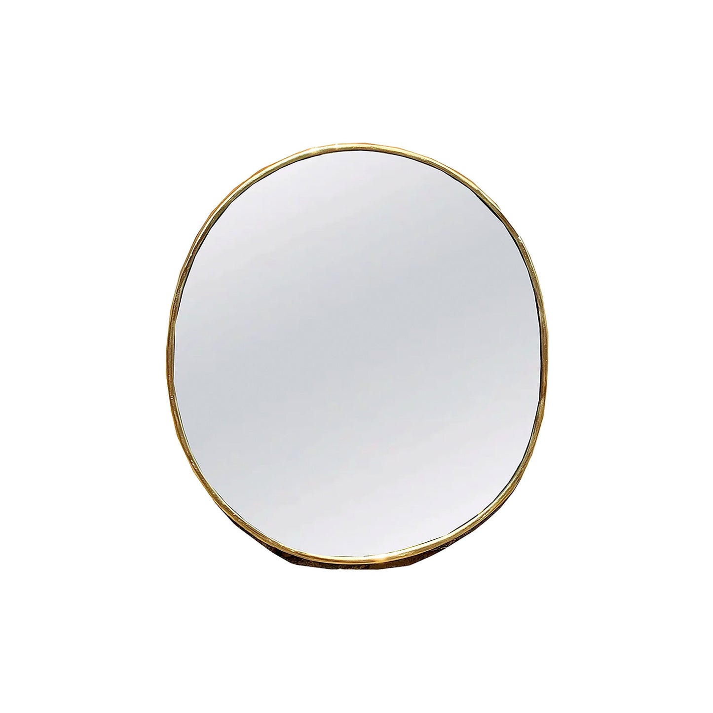 Antique Brass Oval Mirror